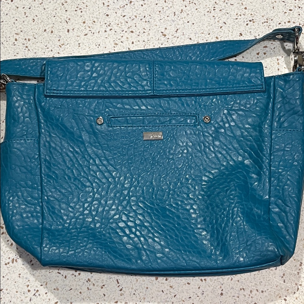Thirty-One Jewell Teal Affair Vintage Pebble Shoulder Bag - Picture 8 of 15